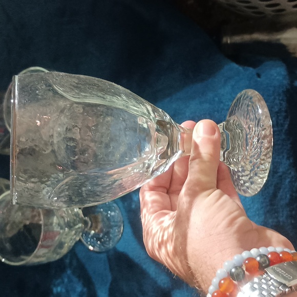 Libbey Chivalry Clear Water Goblet Stem Style 6 1/2" No Call Outs. Set of 5. - Picture 5 of 5